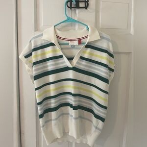 Wilson Active Tennis polo top striped shirt